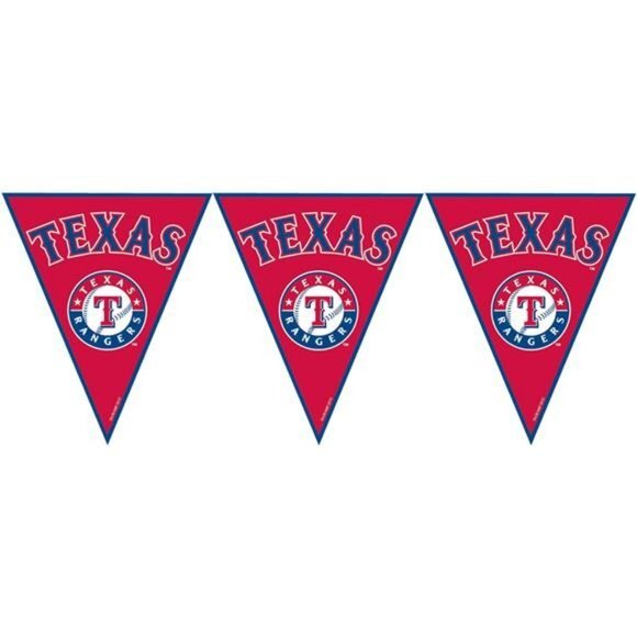 New Texas Rangers MLB Baseball Pennant Banner, 12 Feet, 1 Pc Party Decoration‎ - Picture 1 of 2